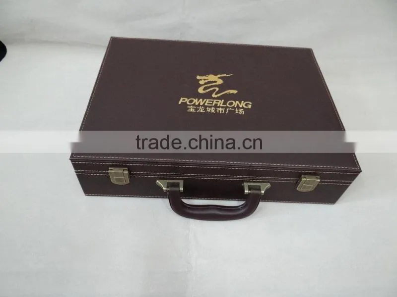 New design high quality pack box leather hat box