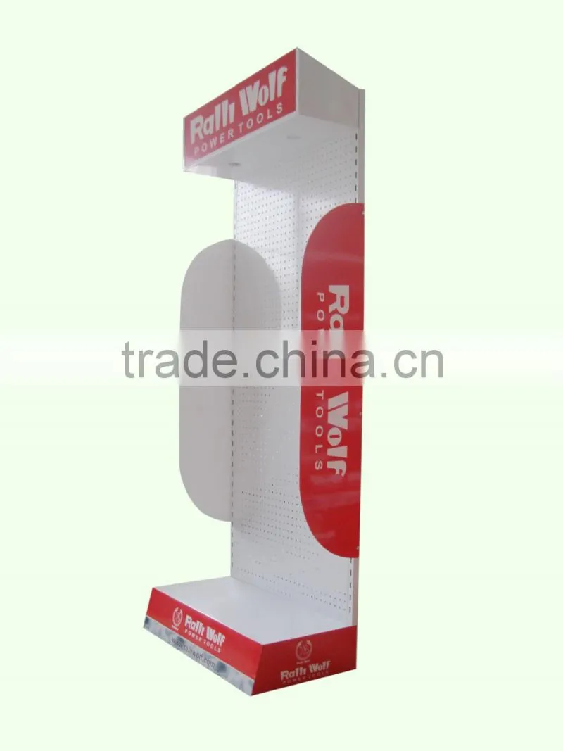 Custom perforated sheet metal display,metal pegboard display stand,desktop metal display rack