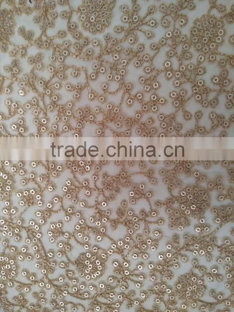 Sequins Embroidery Garment Fabric