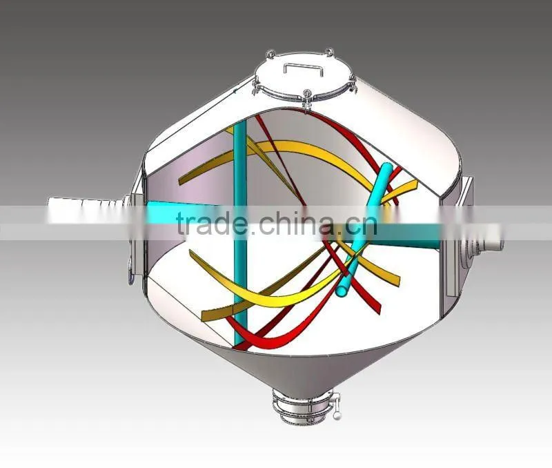 New design large size stainless steel double cone food mixer