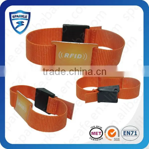 high quality passive 125KHz Nylon RFID Wristband