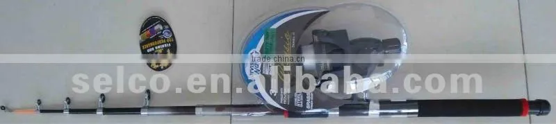 Stock fishing combo set fishing rod and reel