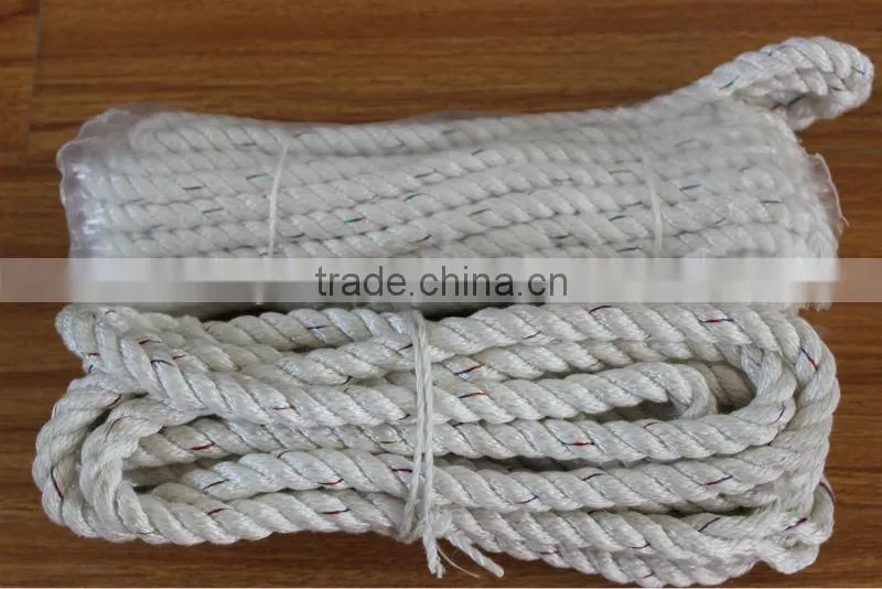3/4strands polyester mooring rope for ship