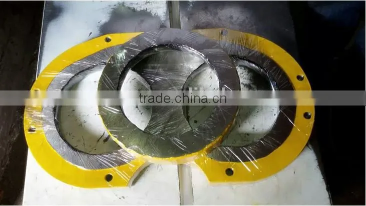 High quality pump spare parts concrete pump tungsten carbide spectacle plate DN200