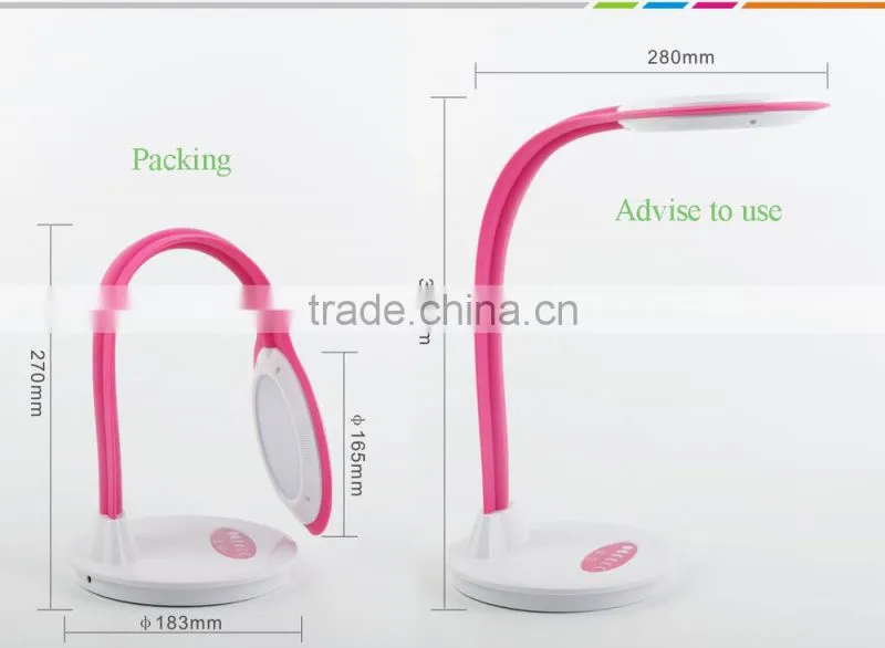 Led desk light with dimmable 8W