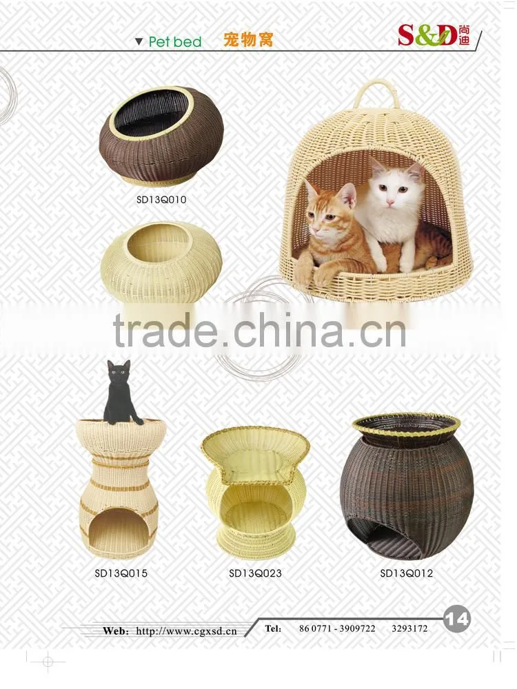 S&D Pet Accessories handmade lovely sofa shaped rattan dog bed pet bed