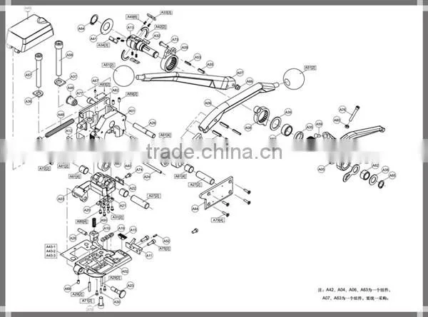 A333 Manual Steel Buckle Free Strapping Tool Wrapping Machine For Small Box