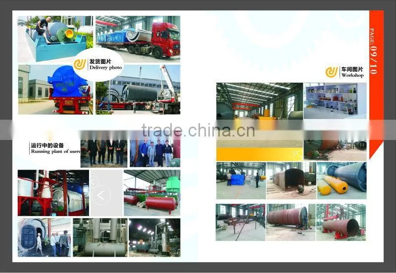 DAYI Environmentally Tyre/Plastic/Rubber Refining/Rcycling Pyrolysis Plant 10TPD