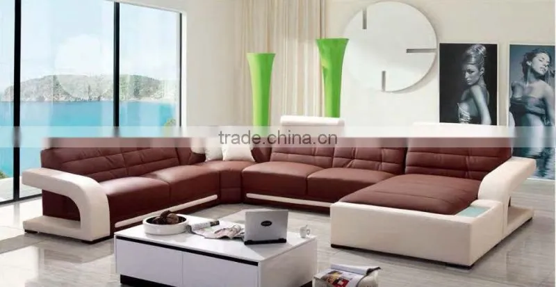 Genuine leather U Shape Modern Sofa