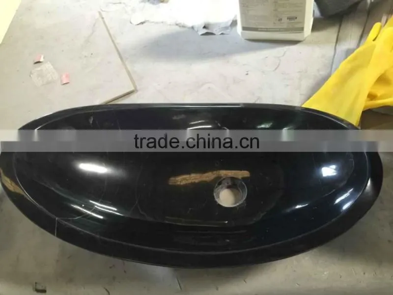 Natural nero marquina marble bathroom sink for wholesale