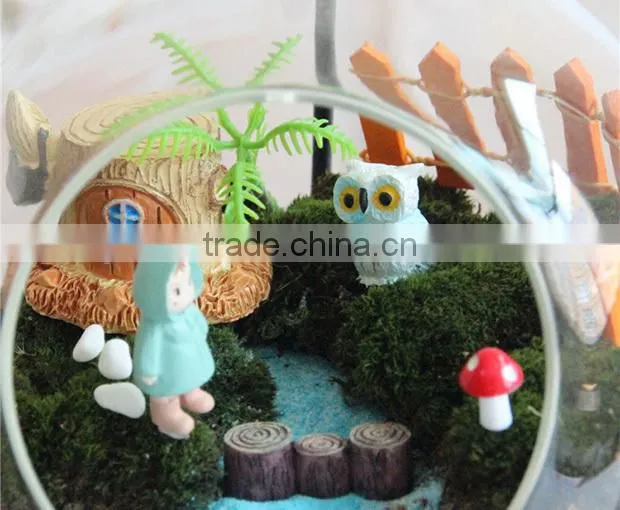 Zakka grocery stump small house ornaments micro landscape background props