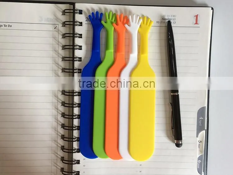 2016 trending products, Palm/finger silicone bookmarks, anime bookmark China supplier