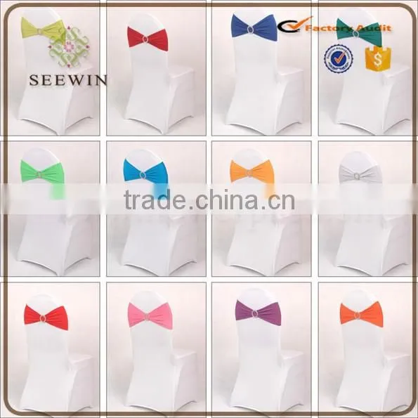 2016 Wholesale Spandex Chair Cover Bands With heart Buckle Spandex Chair Sash for wedding