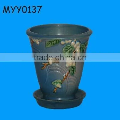 handpainted grapes flower pot stand