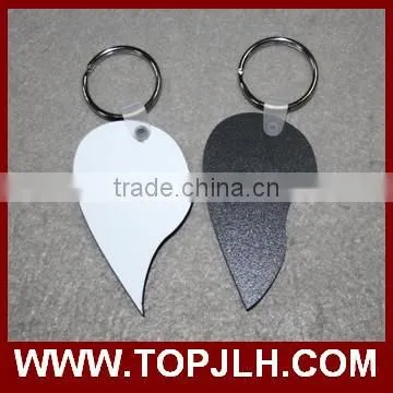 Fashion sublimation MDF keychain with heart shaped,blank DIY keyring