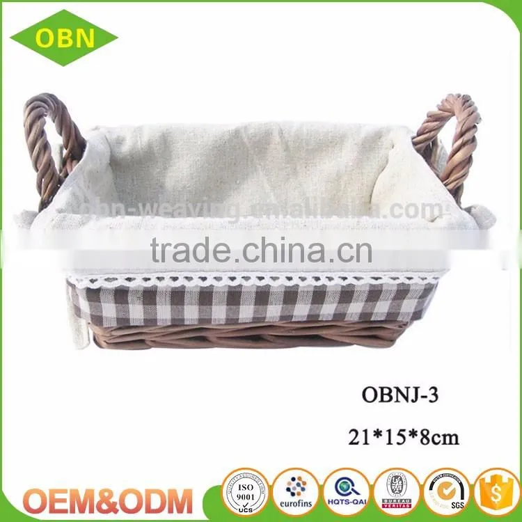 Wholesale custom round mini natural cheap woven wicker storage basket for sundries