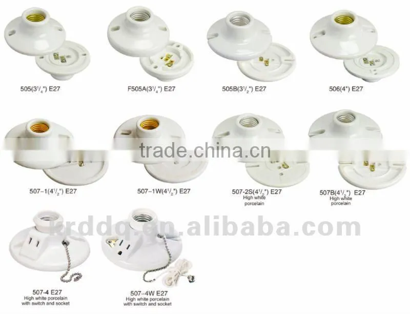 weight decorative ceiling porcelain/ceramic lamp base F507