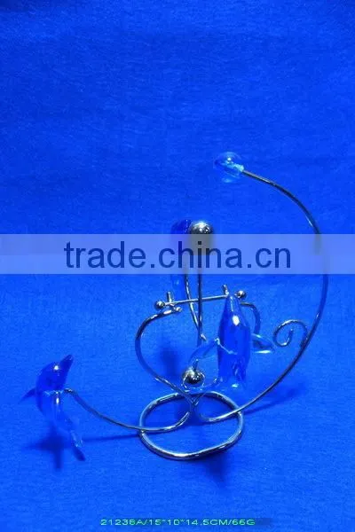 cute crystal animal, crystal dolphin for decoration