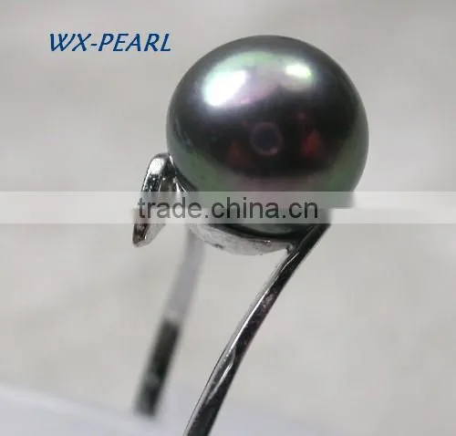 fashion gold stainless steel pearl rings