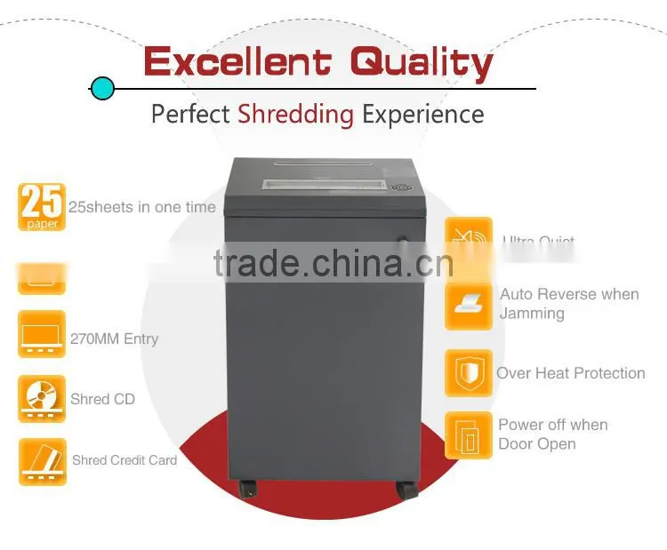 JP-520C Cross cut heavy duty paper shredder for office 270MM