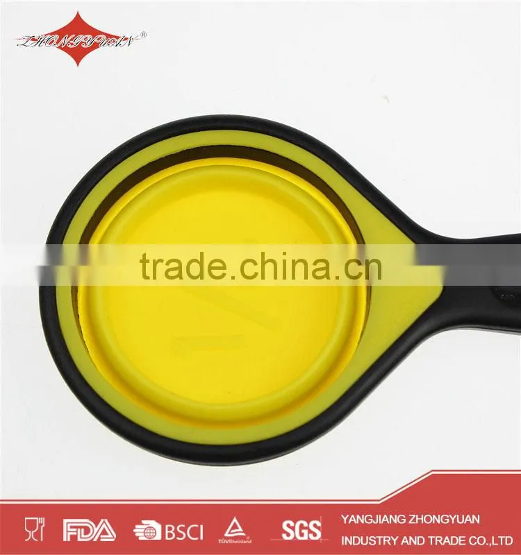 Multicolor new design 4pcs of silicone measuring tools measuring spoons