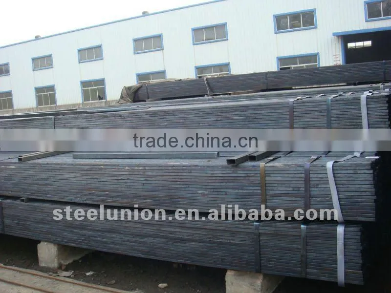 Black square steel tube hollow sections