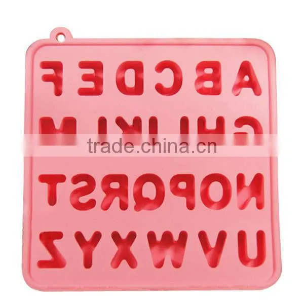 FDA LFGB standard silicone ice cube tray with letters