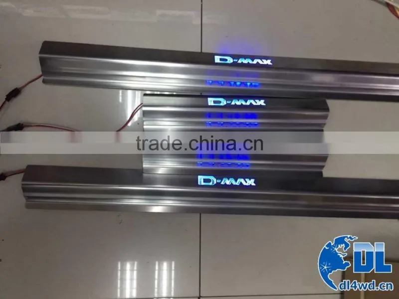 Stainless steel door sill plate led door sill plate for D-max