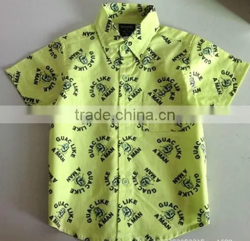 2014 Boys print shirts Hawaiian boys shirts