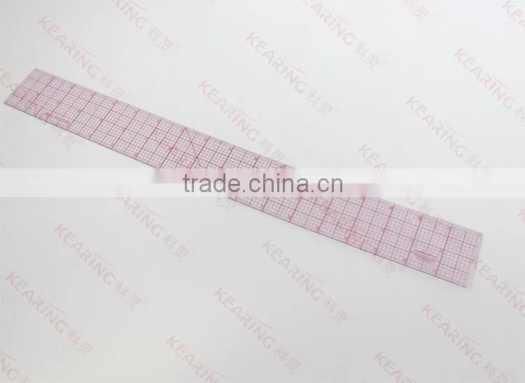 Kearing brand 2"*18" inch transplant flexible straight 1.2mm thickness sandwich line quilting ruler for fashion design#8085