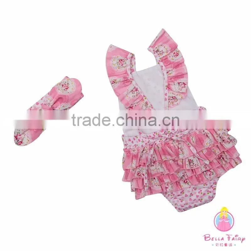 Baby gift fashion set bubble clothes ruffle romper set kids bubble romper set