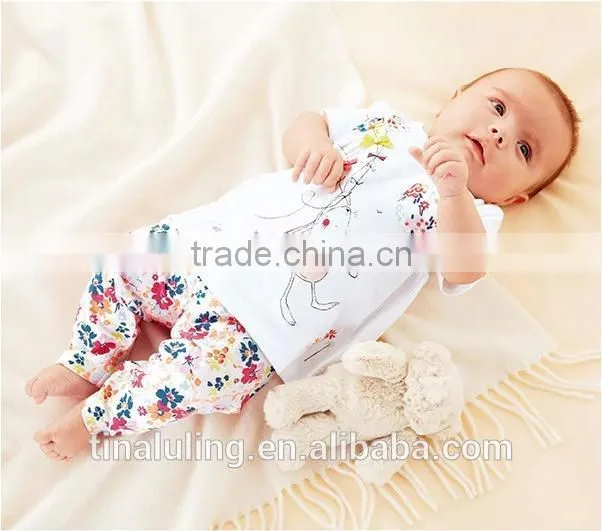 Lovely and Cute fashion baby girls clothing sets kids 2pcs sweet baby outfits