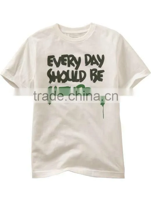 BOYS SHORT SLEEVE PRINTED ROUND NECK T SHIRT