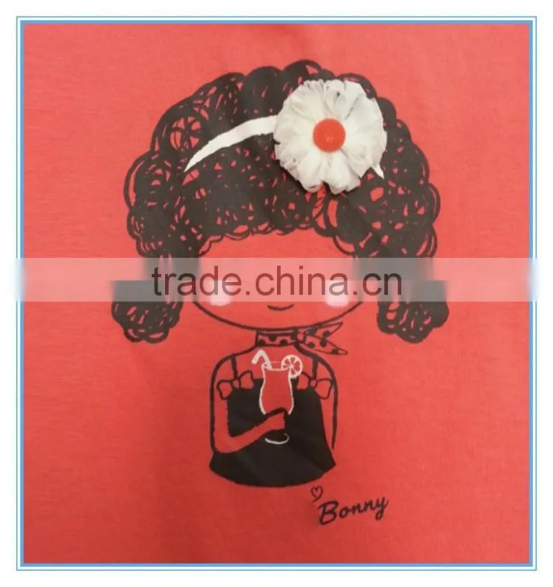 OEM 2016 New Fashion Summer Girls Children Modal Vest, Summer Girls Lace Back Sleeveless Vests Tops Printed Girls Pattern Tops