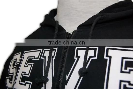 Great workmanship screen print classic men leisure zipper sweatshirt