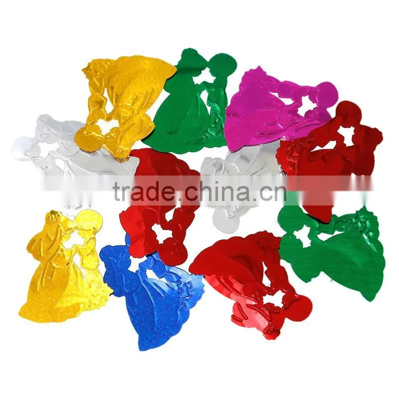PVC Confetti Party Decoration Wedding Bride and Groom At Random