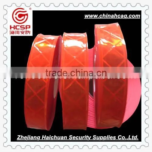 fluorescent yellow micro prismatic PVC reflective tapes for safety clothes
