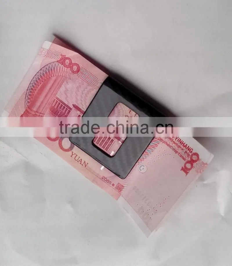 China wholesale carbon fiber money clip hinged money clips for men
