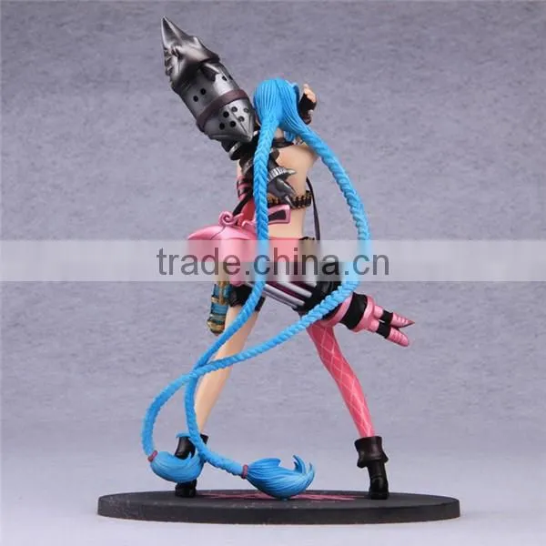 SV-LOL019 Hot selling game toys League of Legends The Go girl Jinx action figure LOL PVC doll Statues Game Toys