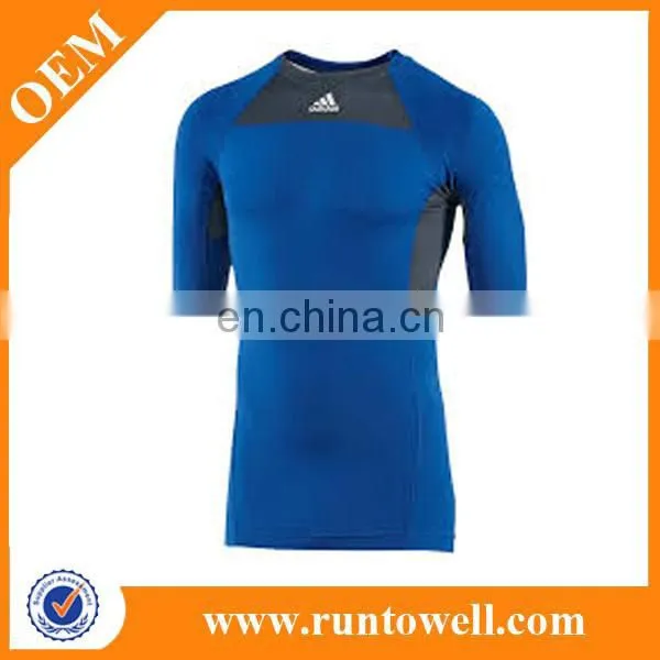 2015 Latest Design wholesale custom short sleeve compression shirts/Top Quality Quick-Dry Custom cheerleading t shirts