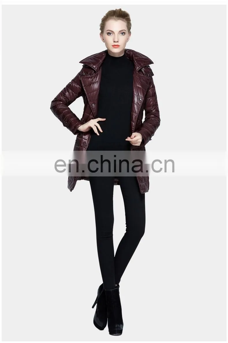 Fashion Winter Clothing Windproof Warm Down Feather Jacket For Women
