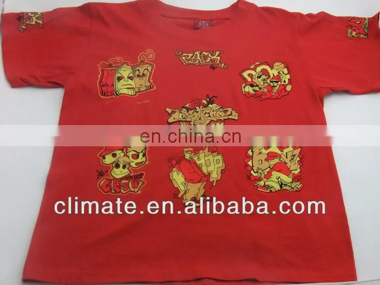 Flocking heat transfer T-shirts