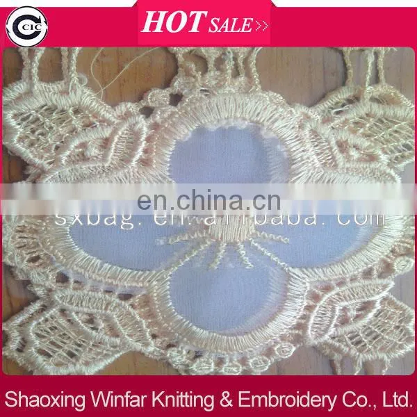 voile with holes guipure embroidery fabric for lady dress garment