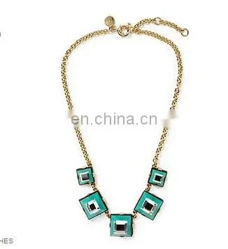 Bib and foral orange pendant with transperament crystal bib necklace jewelry