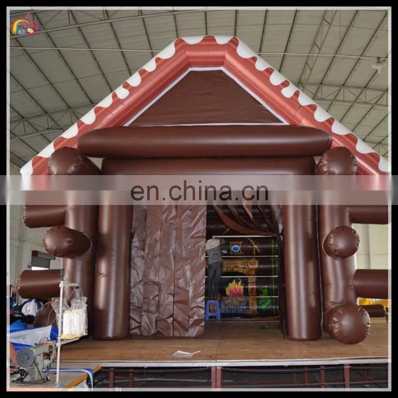 special customized inflatable wooden house , inflatable log cabin , inflatable frame house