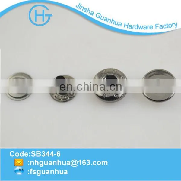 Fashion design vintage metal snap buttons for leather