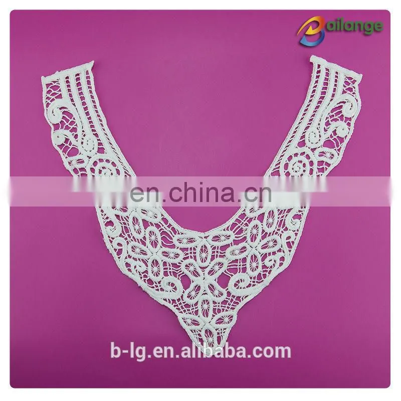 Bailange neck design white color cotton ladies stylish band neck design