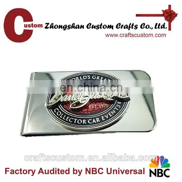 Custom cheap unique wallet money clip with your designs
