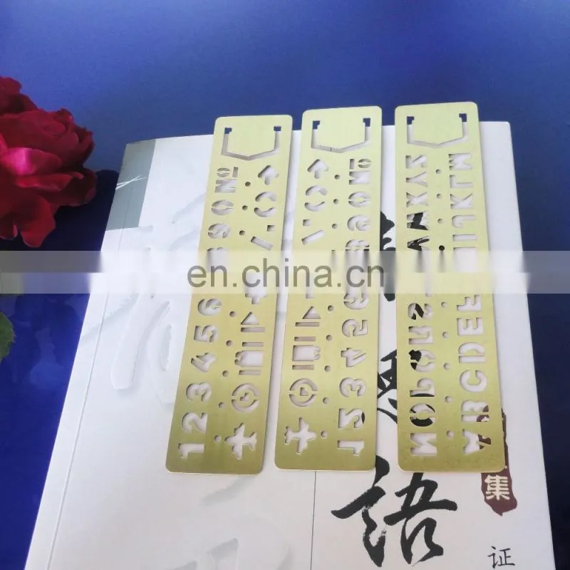 Brass Template Number Bookmark for Book