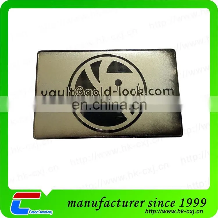 top grade laser cut plate antique bronze metal business card
